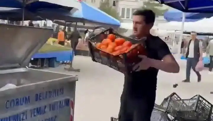Domatesleri Çöpe Döken Pazarcıya Koyulan Rekor Ceza Şaşırttı!