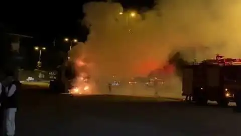 Zonguldak'ta Seyir Halindeki TIR Yolda Alev Alev Yandı